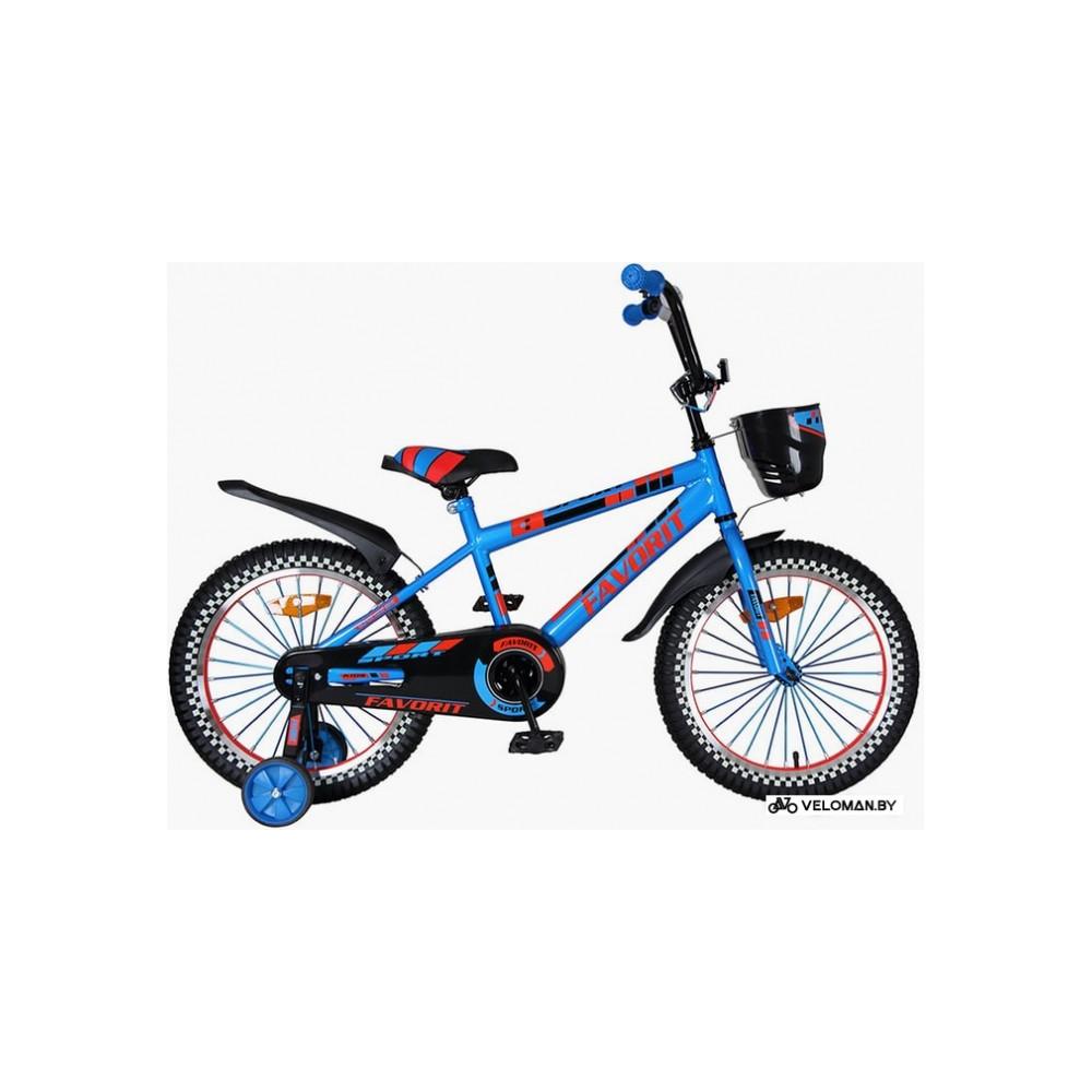 Детский велосипед Favorit Sport 18 (синий, 2020)