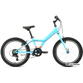 Детский велосипед Forward Dakota 20 1.0 2022 (голубой/ярко-оранжевый)