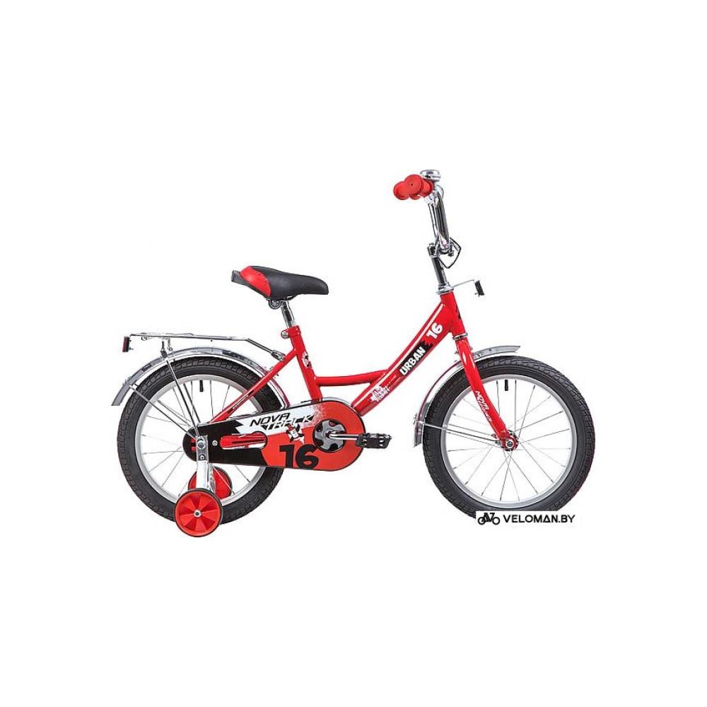 Детский велосипед Novatrack Urban 16 (красный/черный, 2019)