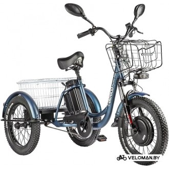 Электровелосипед городской Eltreco Porter Fat 500 (темно-синий)