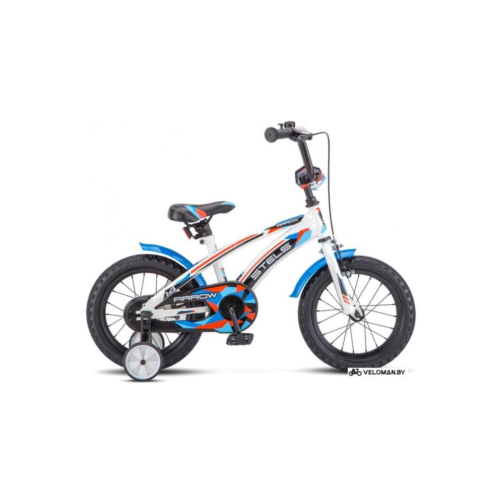 Детский велосипед Stels Arrow 14 V020 (белый/синий, 2018)