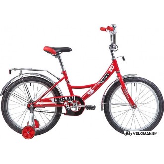 Детский велосипед Novatrack Urban 20 (красный/черный, 2019)