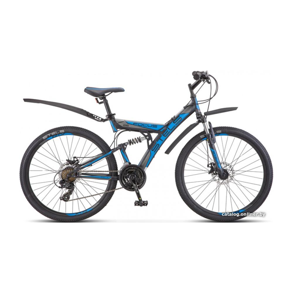 Велосипед Stels Focus MD 26 21-sp V010 2022 (черный/синий)