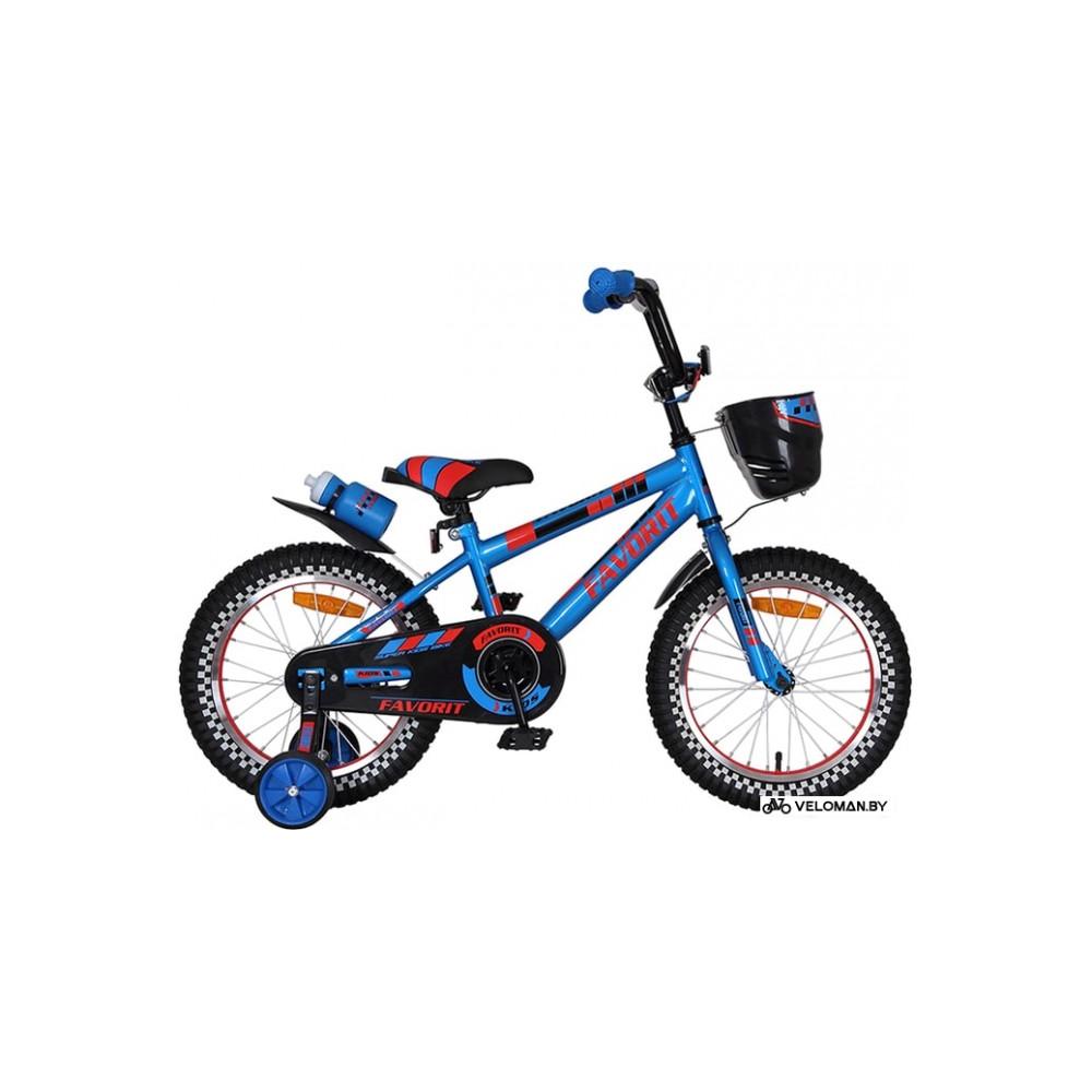 Детский велосипед Favorit Sport 16 (синий, 2020)