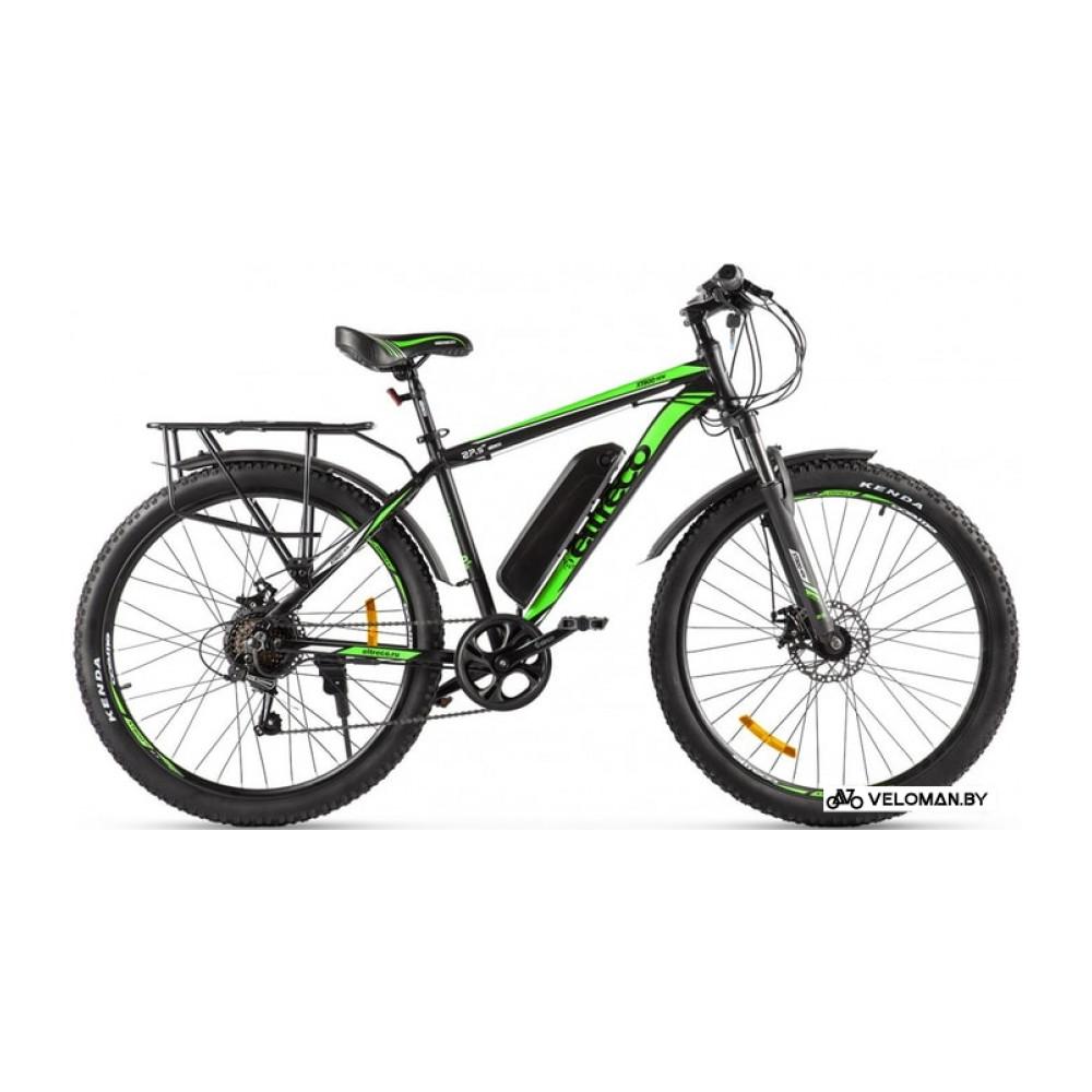 Электровелосипед горный Eltreco XT 800 New (черный/зеленый)