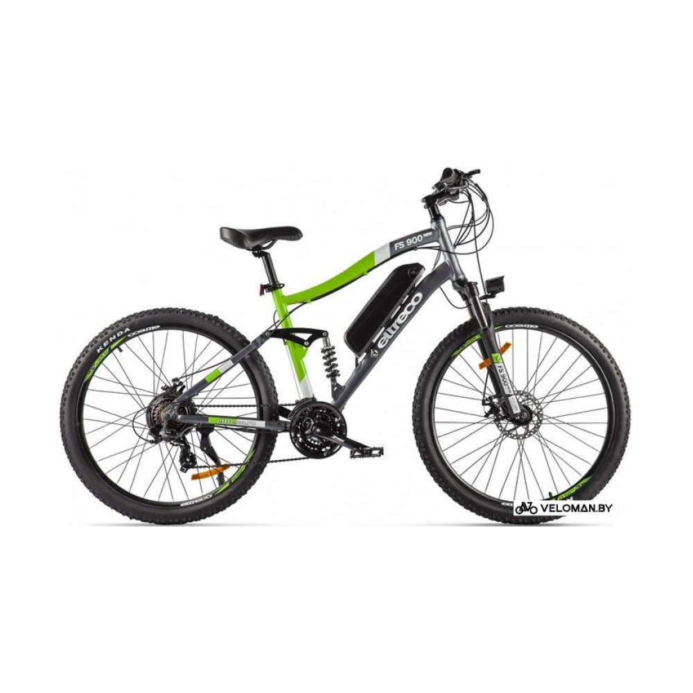 Электровелосипед горный Eltreco FS900 new (серый/зеленый)
