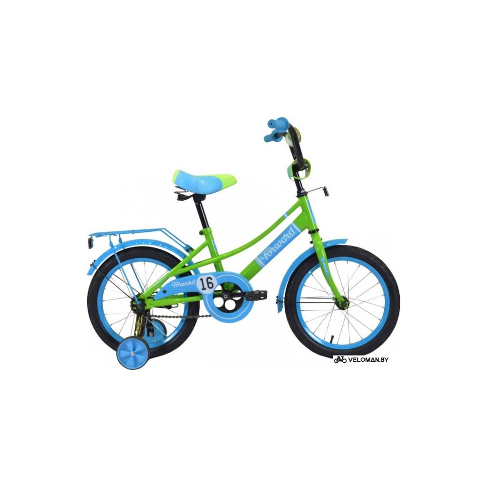Детский велосипед Forward Azure 20 2020 (салатовый/голубой)