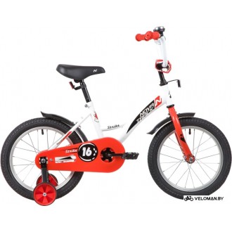 Детский велосипед Novatrack Strike 16 2020 163STRIKE.WTR20 (белый/красный)