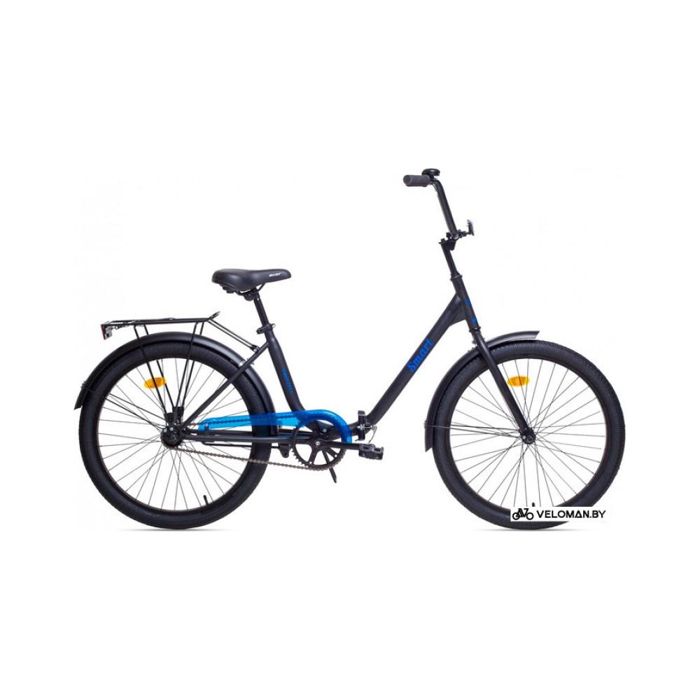 Велосипед городской AIST Smart 24 1.1 (черный/синий, 2017)