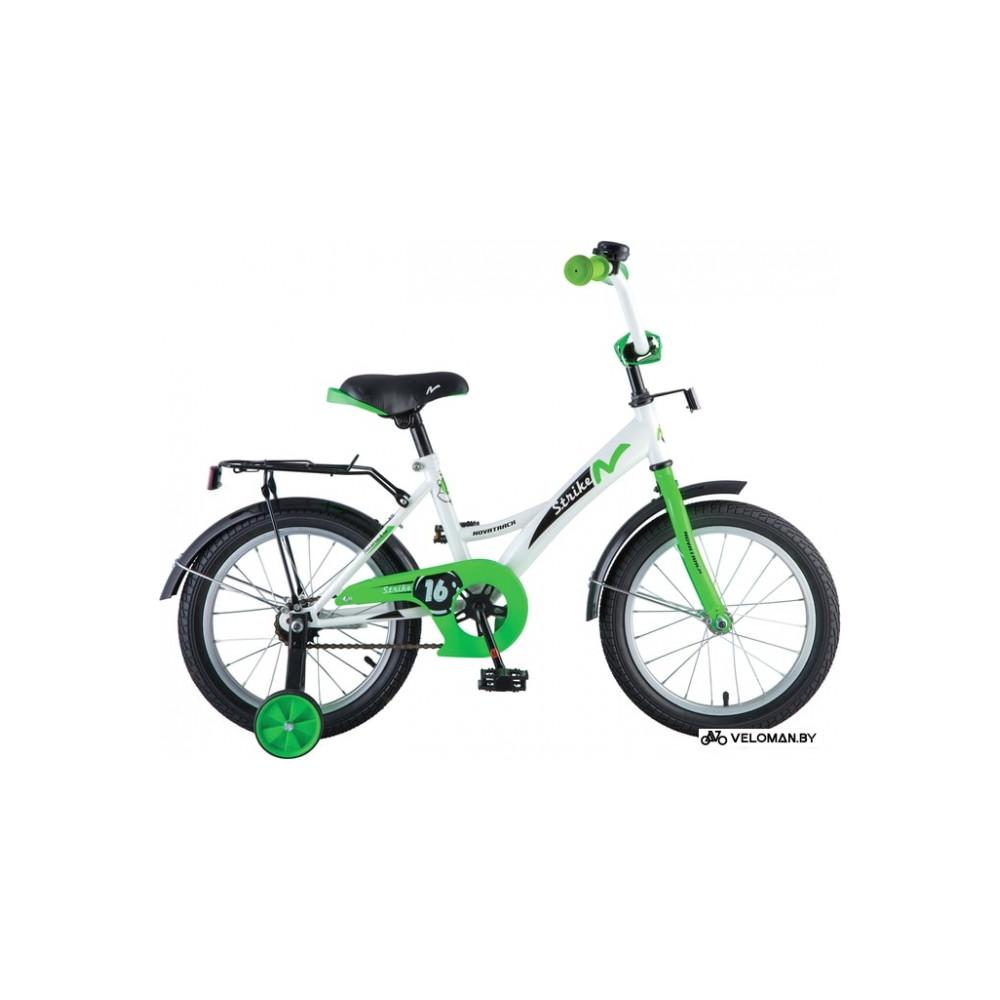 Детский велосипед Novatrack Strike 14 (белый/зеленый)