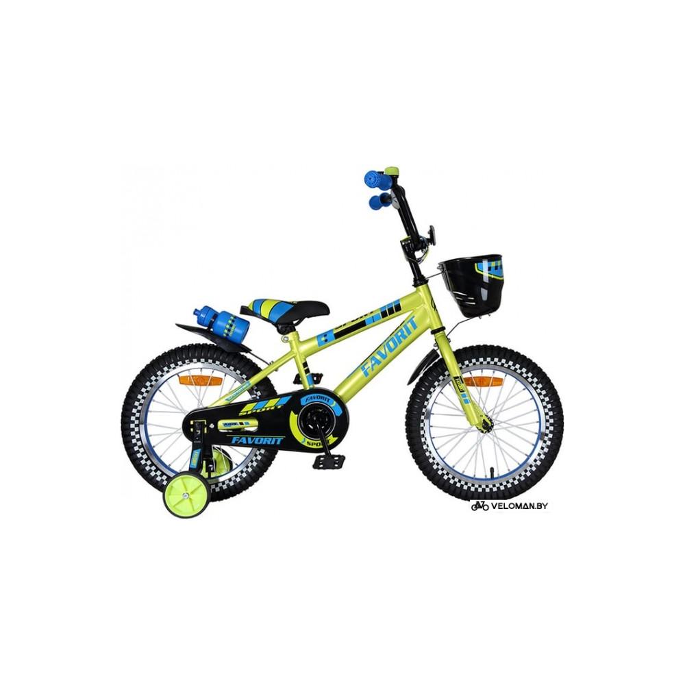 Детский велосипед Favorit Sport 16 (лаймовый, 2020)