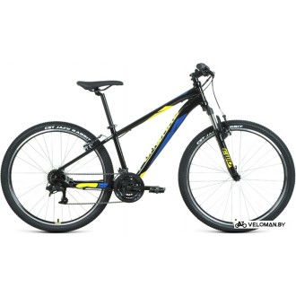 Велосипед горный Forward Apache 27.5 1.2 р.19 2022 (черный/желтый)