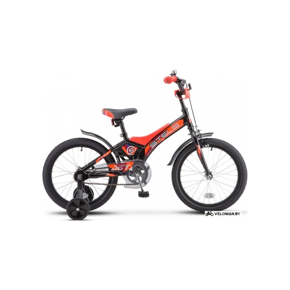 Детский велосипед Stels Jet 18 Z010 2020 (черный/оранжевый)