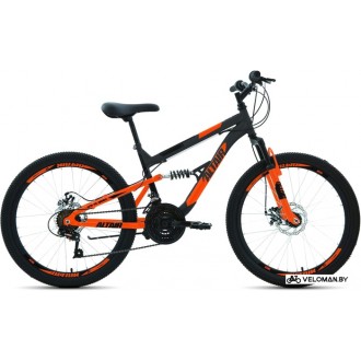 Велосипед горный Altair MTB FS 24 disc 2021 (серый/оранжевый)