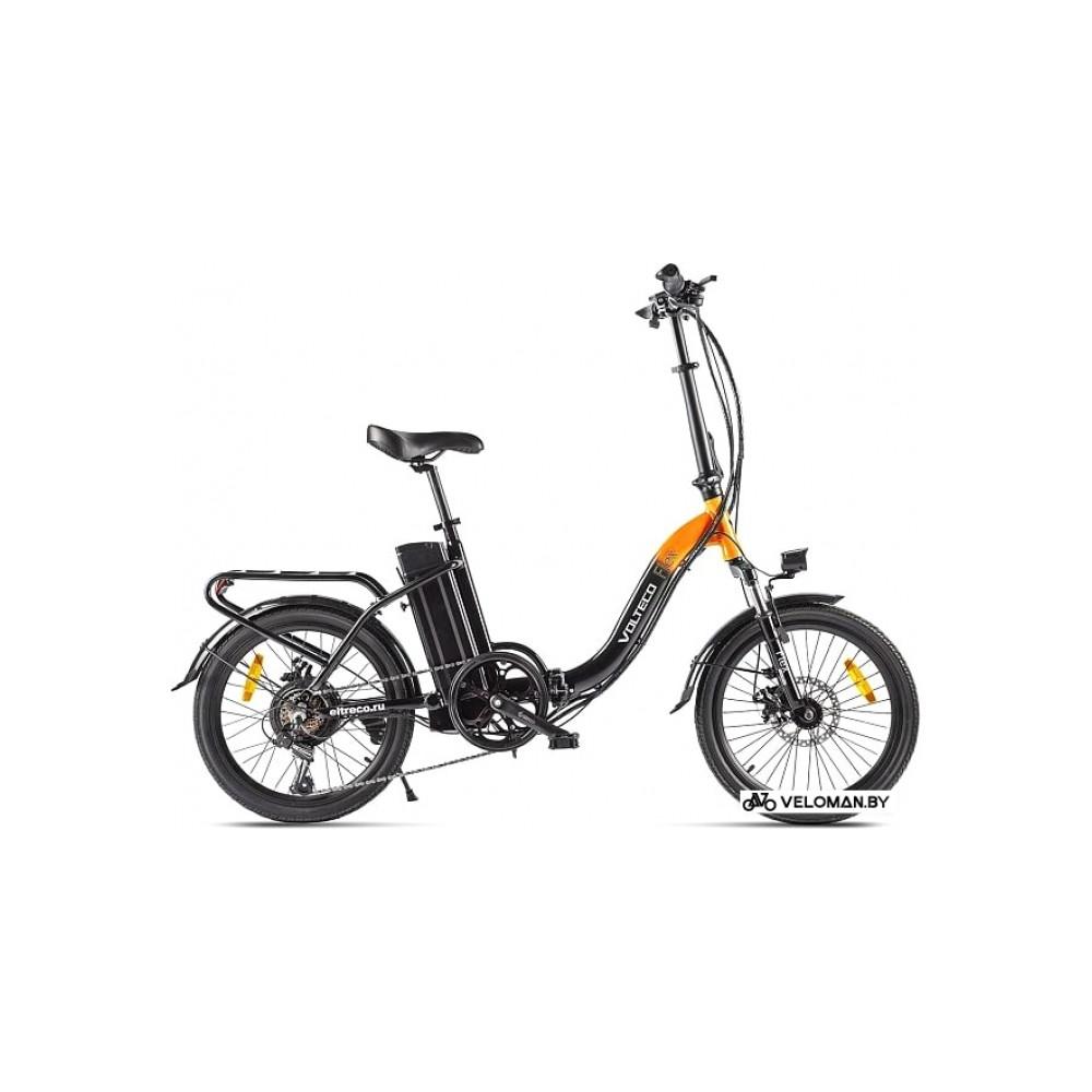 Электровелосипед городской Volteco Flex (черный/оранжевый)
