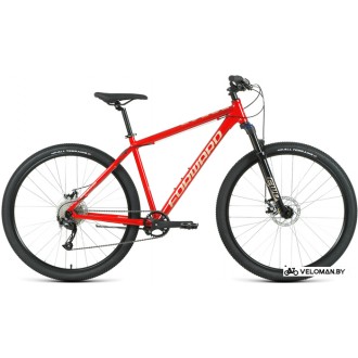 Велосипед горный Forward Buran 29 2.0 Disc 2021 (красный/бежевый)