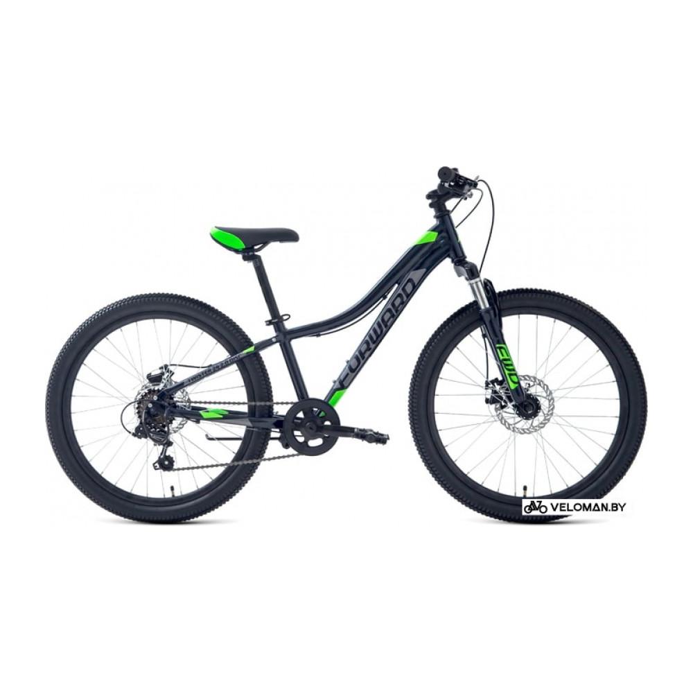 Велосипед Forward Twister 24 2.0 disc 2021 (черный)