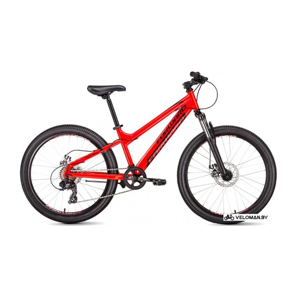 Велосипед горный Forward Titan 24 2.0 disc 2020 (красный)