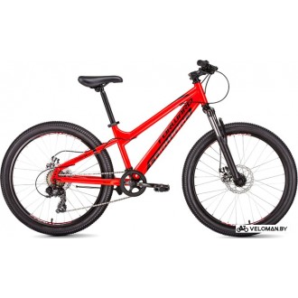 Велосипед горный Forward Titan 24 2.0 disc 2020 (красный)
