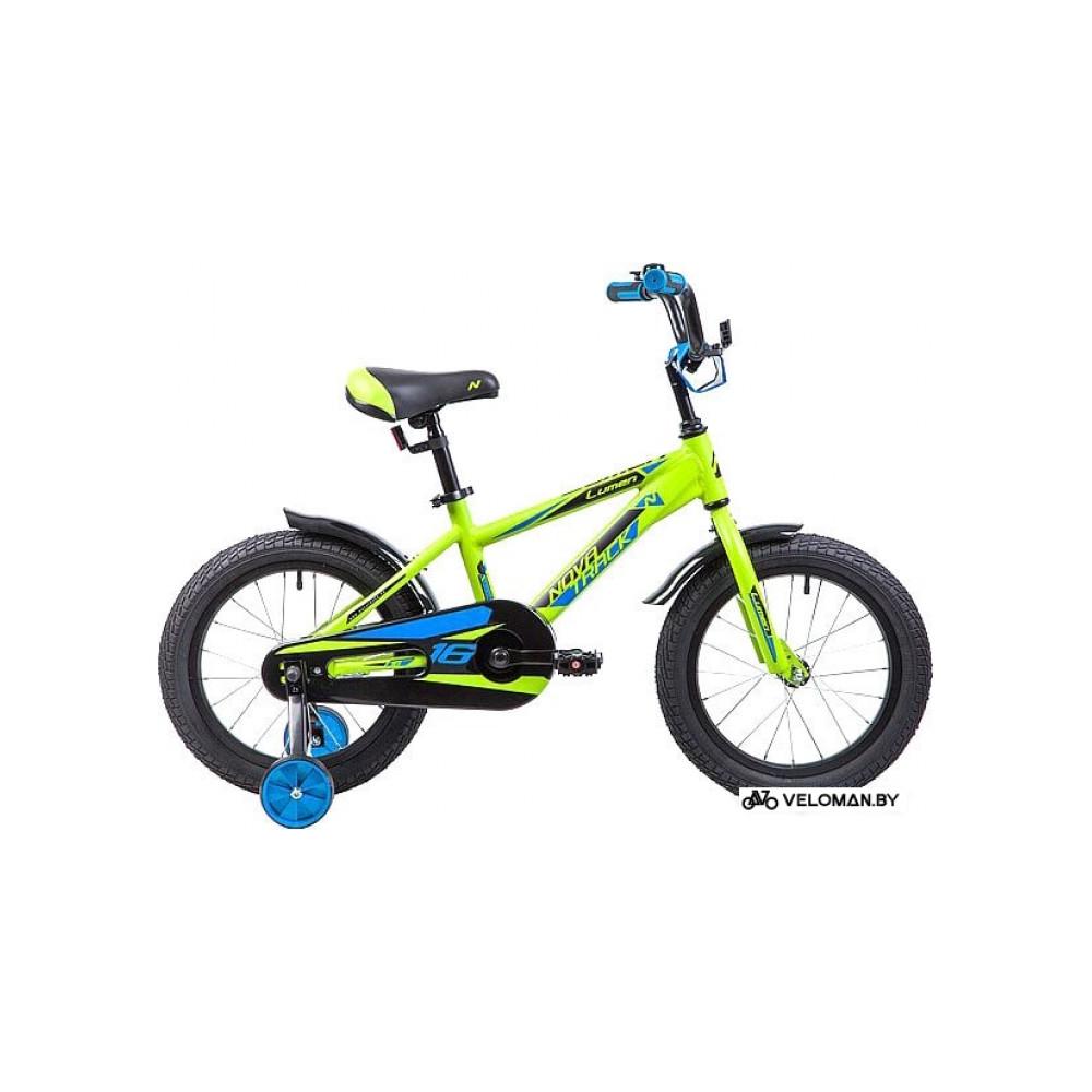 Детский велосипед Novatrack Lumen 16 (зеленый/черный, 2019)