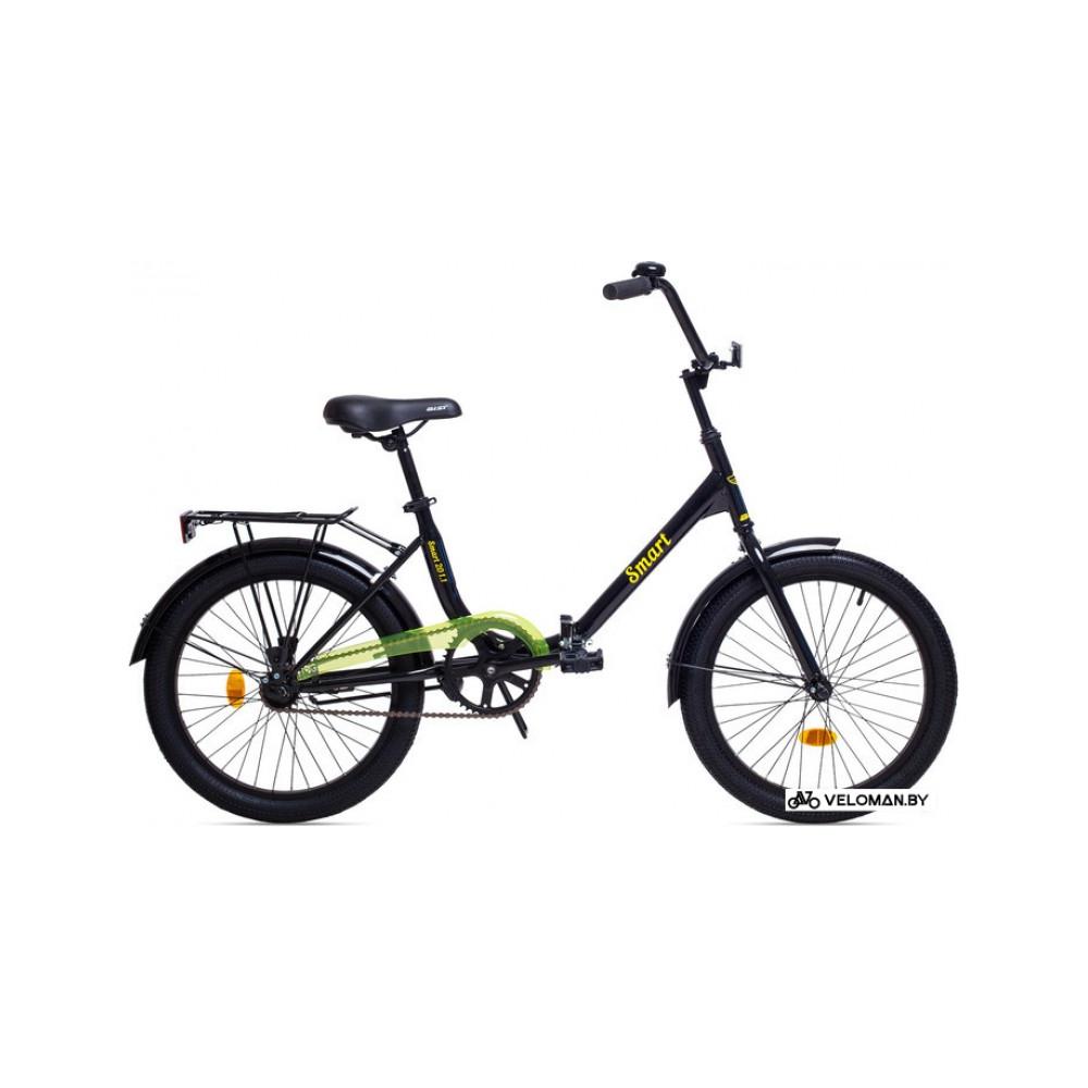 Велосипед городской AIST Smart 20 1.1 (черный/желтый, 2017)
