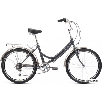 Велосипед городской Forward Valencia 24 2.0 2022 (темно-серый/зеленый)