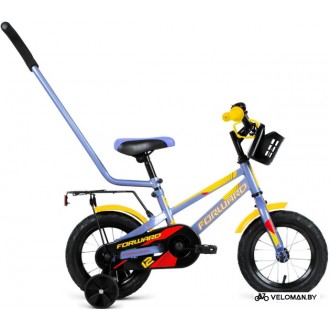 Детский велосипед Forward Meteor 12 2020 (голубой/желтый)
