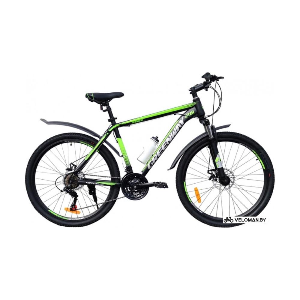 Велосипед Greenway 26M031 р.19 2021 (черный/зеленый)