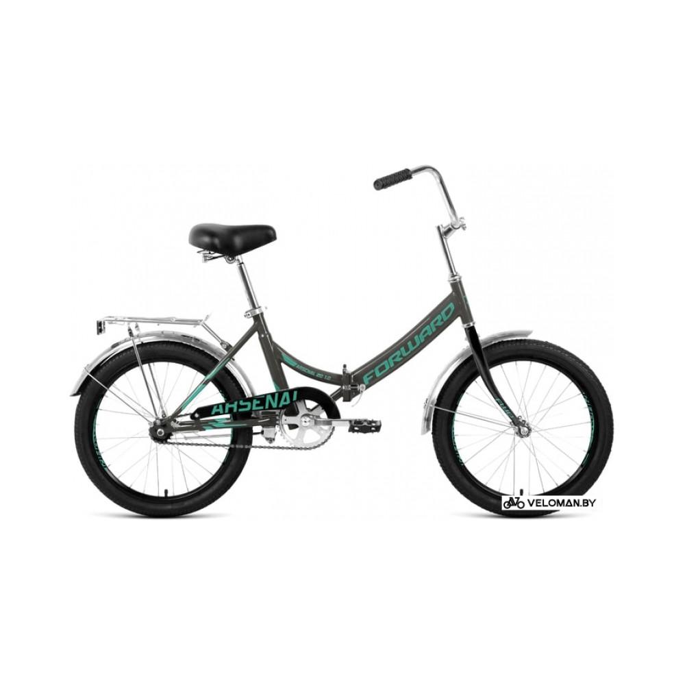 Велосипед Forward Arsenal 20 1.0 р.14 2021 (серый/зеленый)