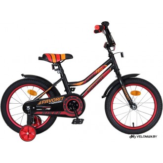 Детский велосипед Favorit Biker 16 2021 (черный/красный)
