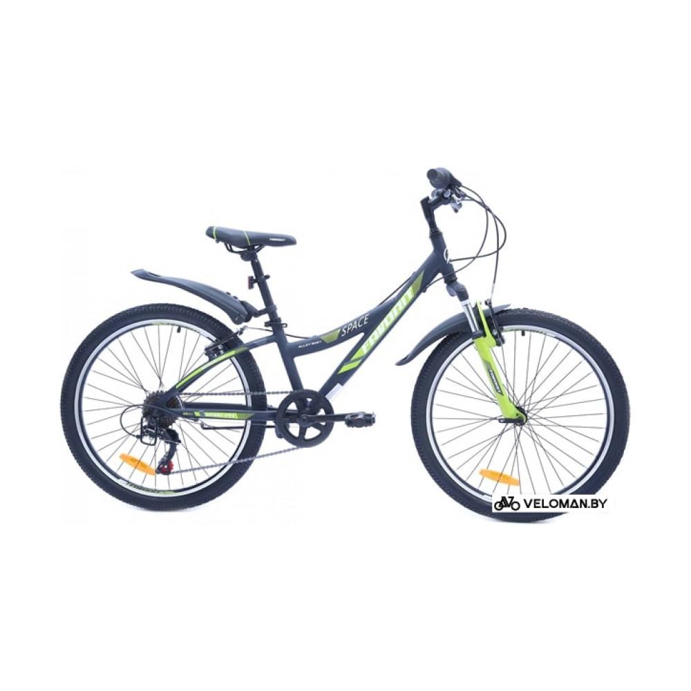 Велосипед горный Favorit Space 24 V (черный/зеленый, 2019)