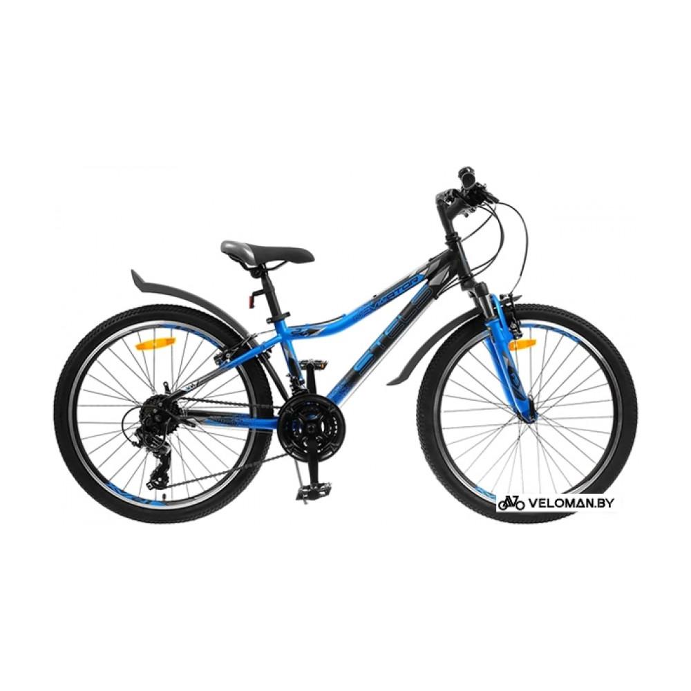 Велосипед горный Stels Navigator 410 V 24 21-sp V010 2022 (черный/синий)