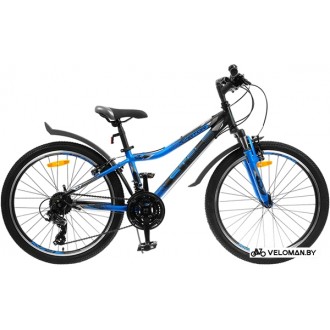 Велосипед горный Stels Navigator 410 V 24 21-sp V010 2022 (черный/синий)