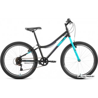 Велосипед горный Altair MTB HT 24 1.0 2022 (черный/голубой)