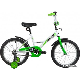 Детский велосипед Novatrack Strike 18 2020 183STRIKE.WTG20 (белый/зеленый)