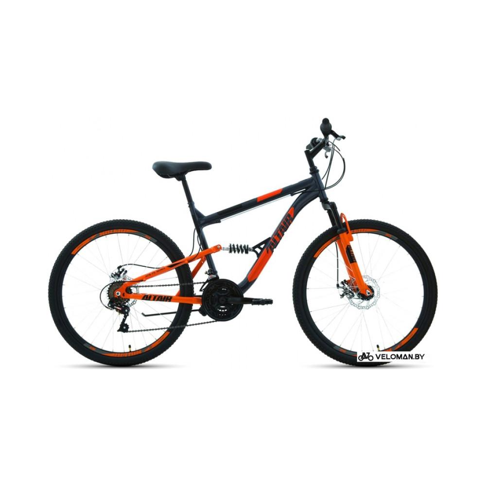 Велосипед Altair MTB FS 26 2.0 D р.18 2022 (темно-серый/оранжевый)