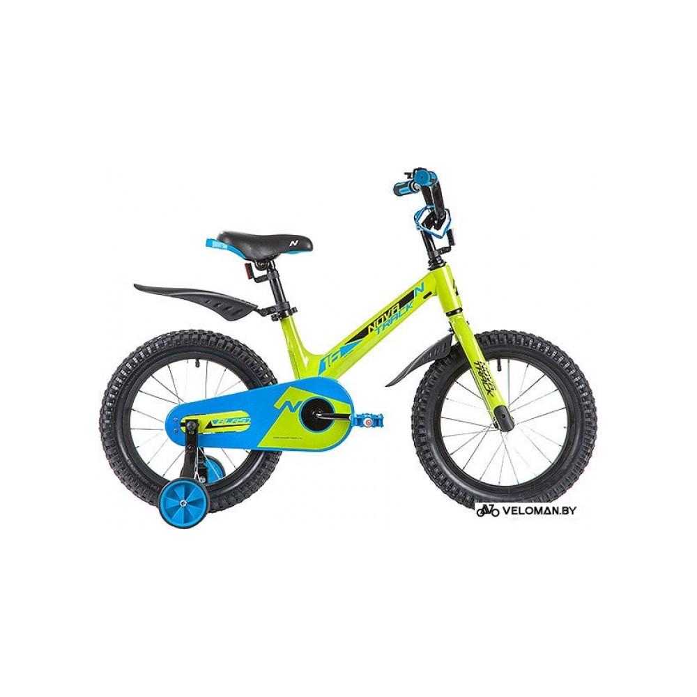 Детский велосипед Novatrack Blast 16 (зеленый/синий, 2019)