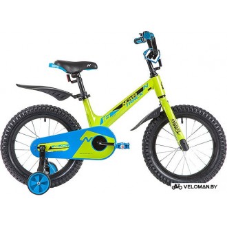 Детский велосипед Novatrack Blast 16 (зеленый/синий, 2019)