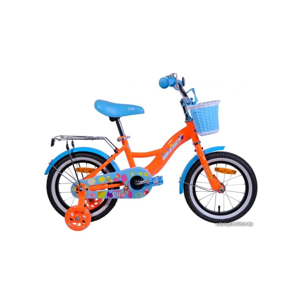 Детский велосипед AIST Lilo 14 (оранжевый/голубой, 2020)
