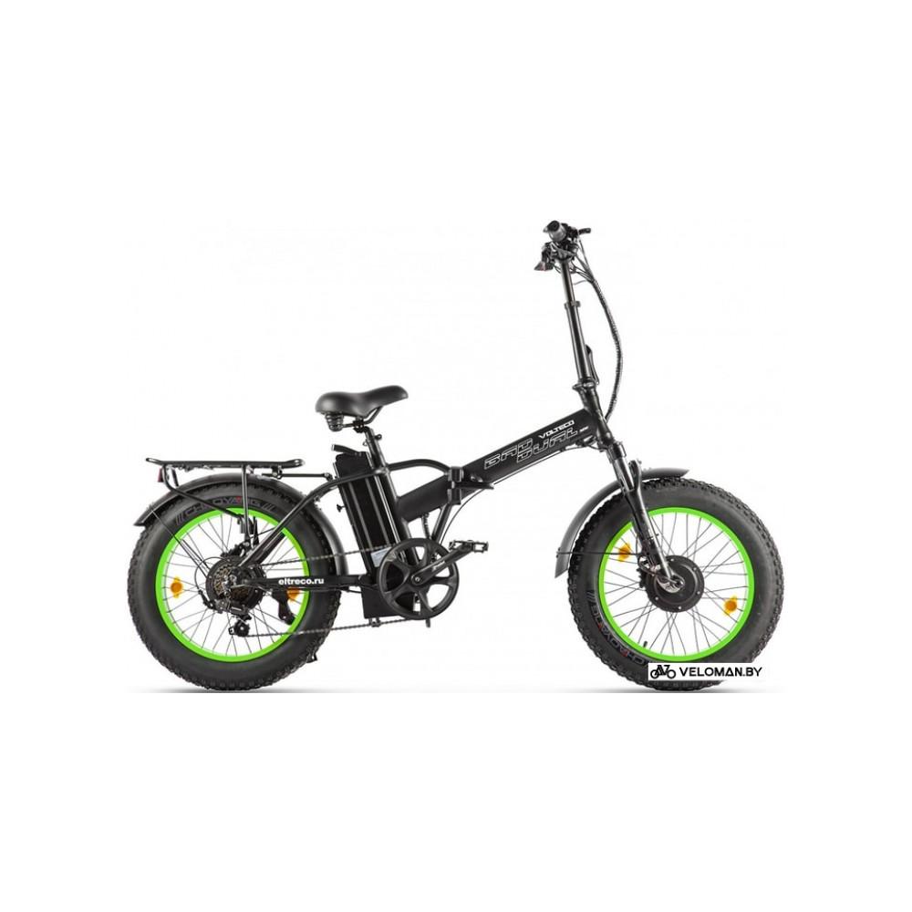 Электровелосипед городской Volteco Bad Dual New (черный/зеленый)