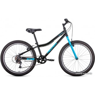 Велосипед горный Altair MTB HT 24 1.0 2021 (черный/голубой)