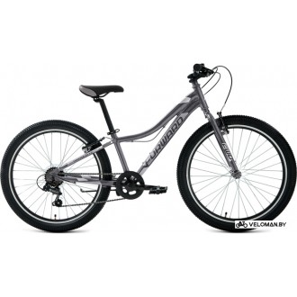 Велосипед горный Forward Twister 24 1.0 2022 (черный/серебристый)
