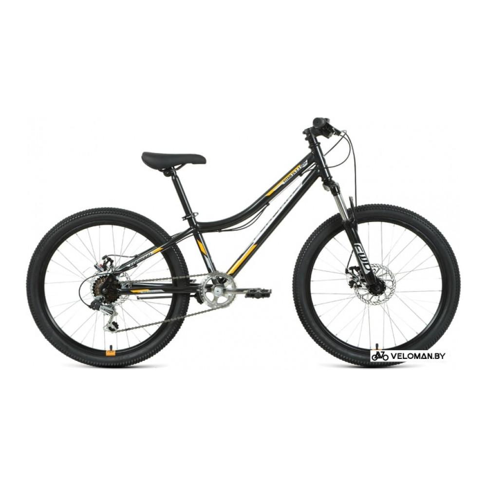 Велосипед горный Forward Titan 24 2.2 disc 2021 (черный)