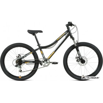 Велосипед горный Forward Titan 24 2.2 disc 2021 (черный)