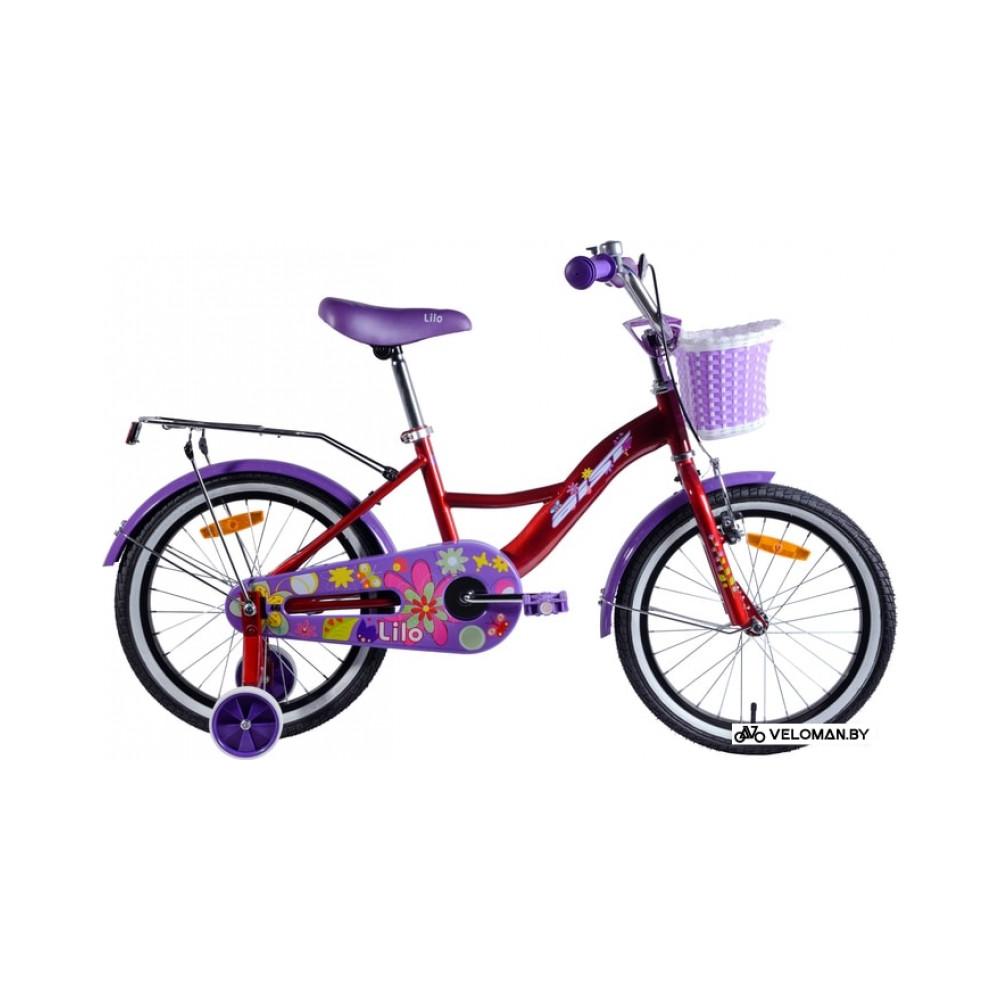 Детский велосипед AIST Lilo 18 (бордовый/фиолетовый, 2020)