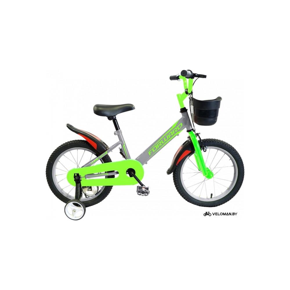 Детский велосипед Forward Nitro 18 2020 (серый/салатовый)