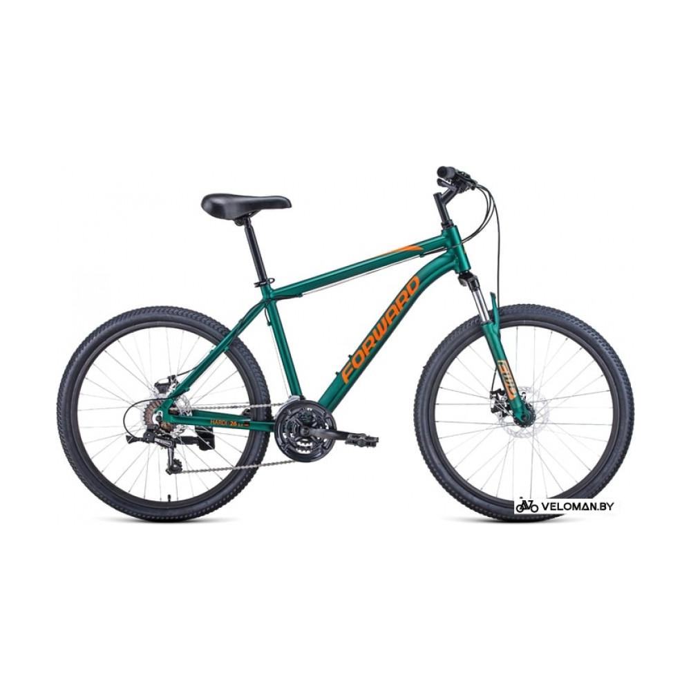 Велосипед горный Forward Hardi 26 2.0 disc 2021 (зеленый)