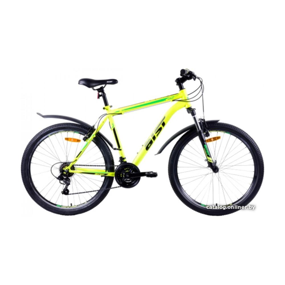 Велосипед горный AIST Quest 26 р.20 2022 (желтый/зеленый)