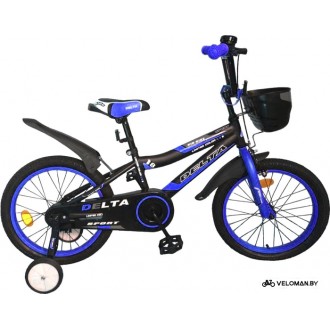 Детский велосипед Delta Sport 18 (черный/синий, 2019)