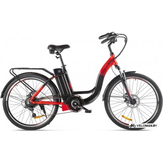 Электровелосипед городской Eltreco White 2022 (черный/красный)